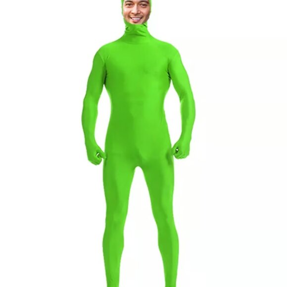 2nd Skin Alien Green SEXY BODYSUIT ZENTAI GIMP Green Screen Costume Halloween! - Picture 1 of 7